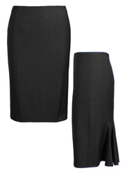 Abstract Jacquard Superfine Wool Skirt