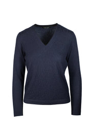 Cashmere Abstract Texture V-Neck Sweater