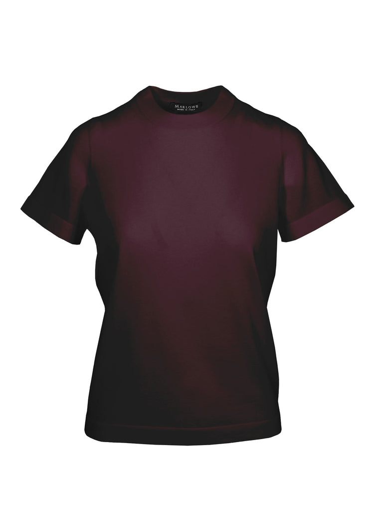 Cotton Knit T-shirt currant burgundy