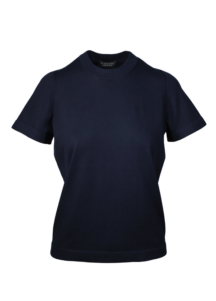Cotton Knit T-shirt Midnight navy