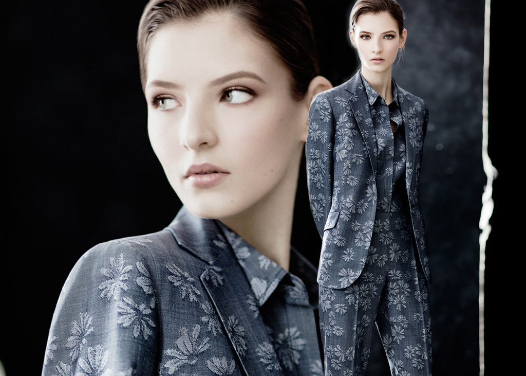 Women's floral jacket pant and shirt