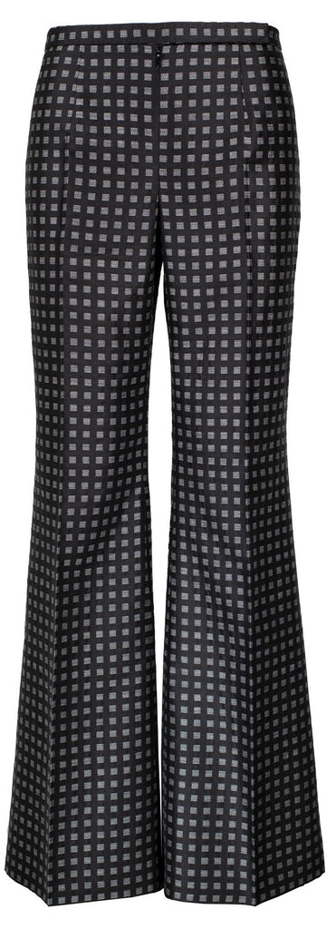 Wide leg pant in quadrato jacquard 