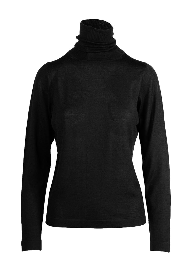 Cashmere second skin black turtleneck