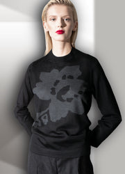 Cashmere Abstract Floral Sweater