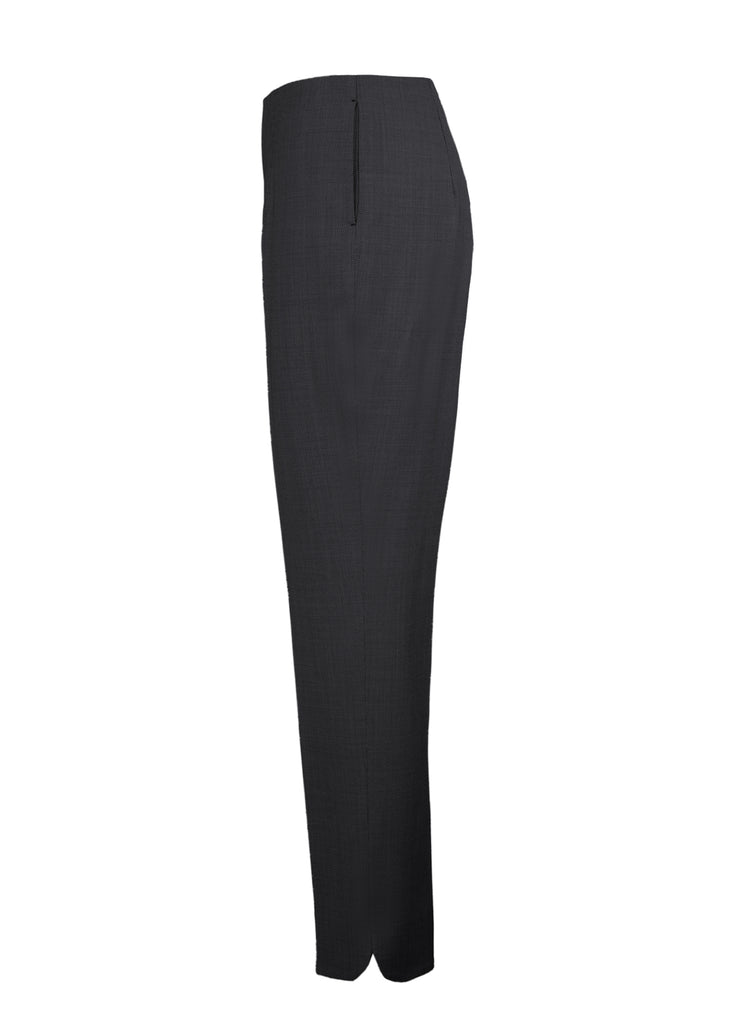 graphite grey tapered leg with curve hem detail