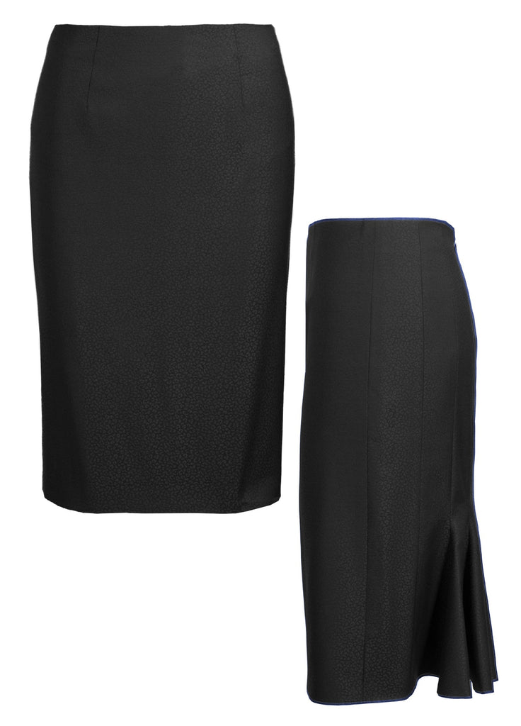 Black skirt with back fluid detail