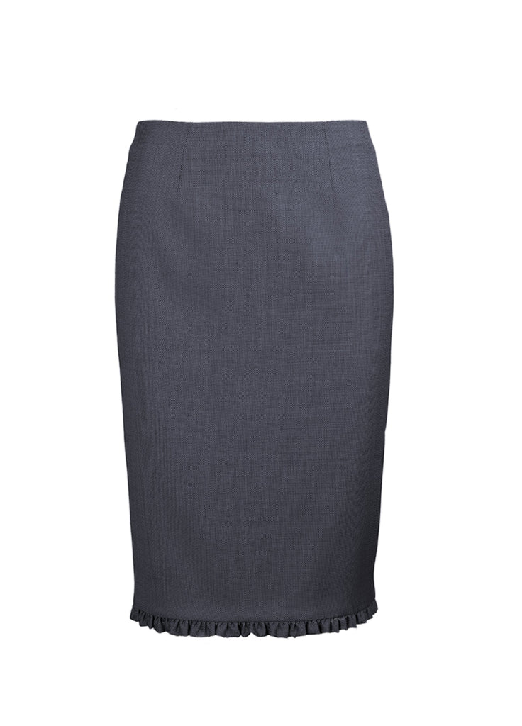 Skirt with ruffle border opal grey